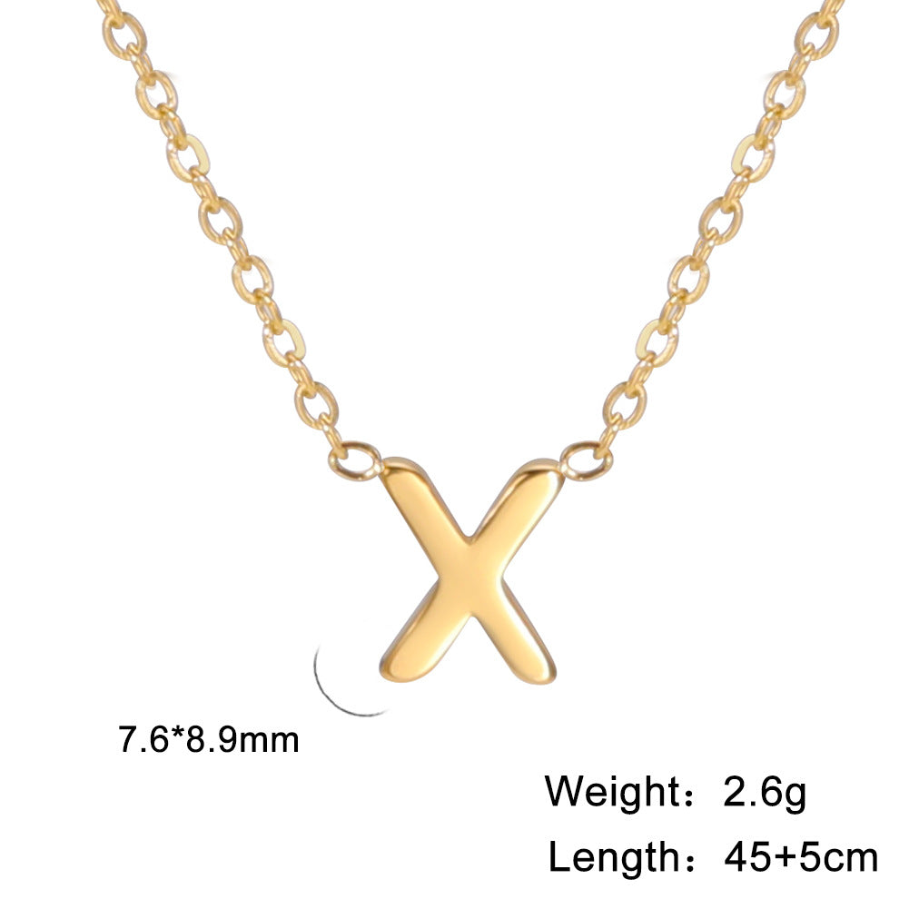 Personalisierte Buchstaben-Halskette mit Anhänger, 18K Gold