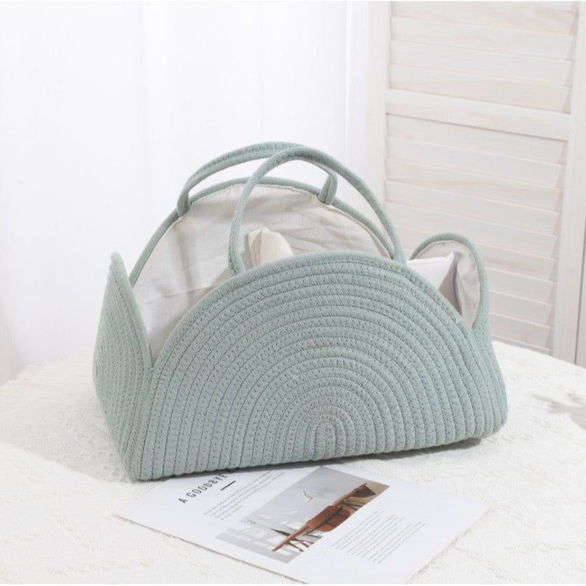 Cotton Rope Diaper Caddy Basket