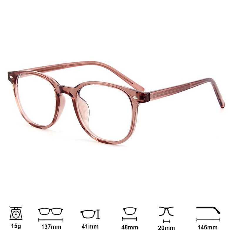 Modische transparente Kristallbrille für Damen