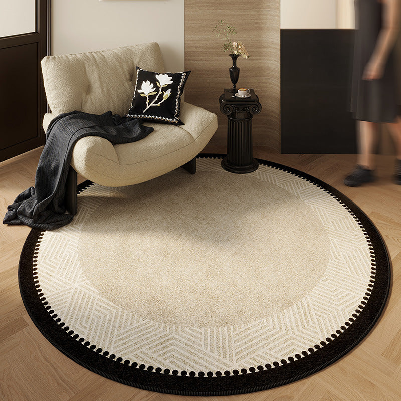 Tappeto rotondo in stile vintage francese