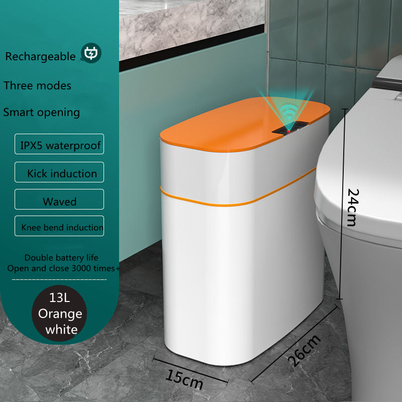 Pattumiera intelligente con sensore di movimento e coperchio
