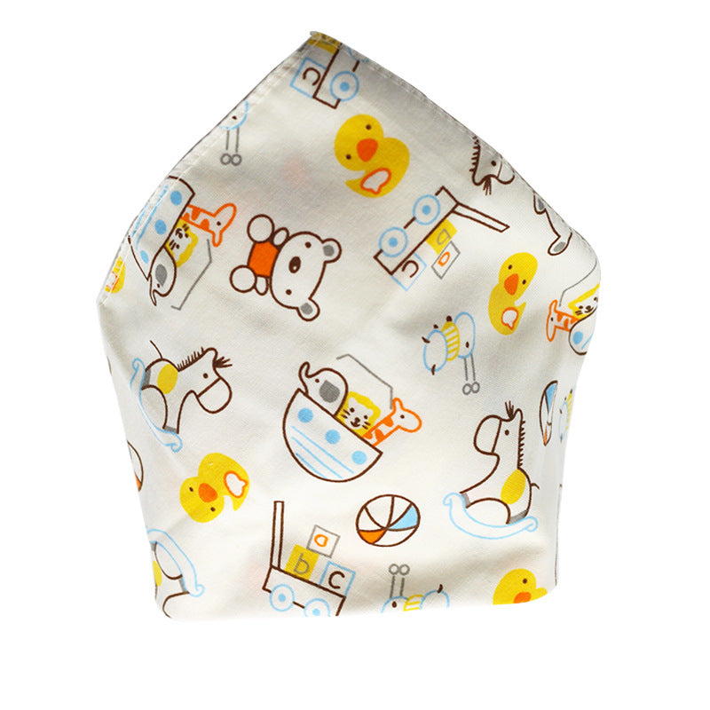 Waterdichte driehoekige baby-slabbetjes van katoen met cartoonprint, bandana-slabbetjes voor kwijlen, pasgeborene