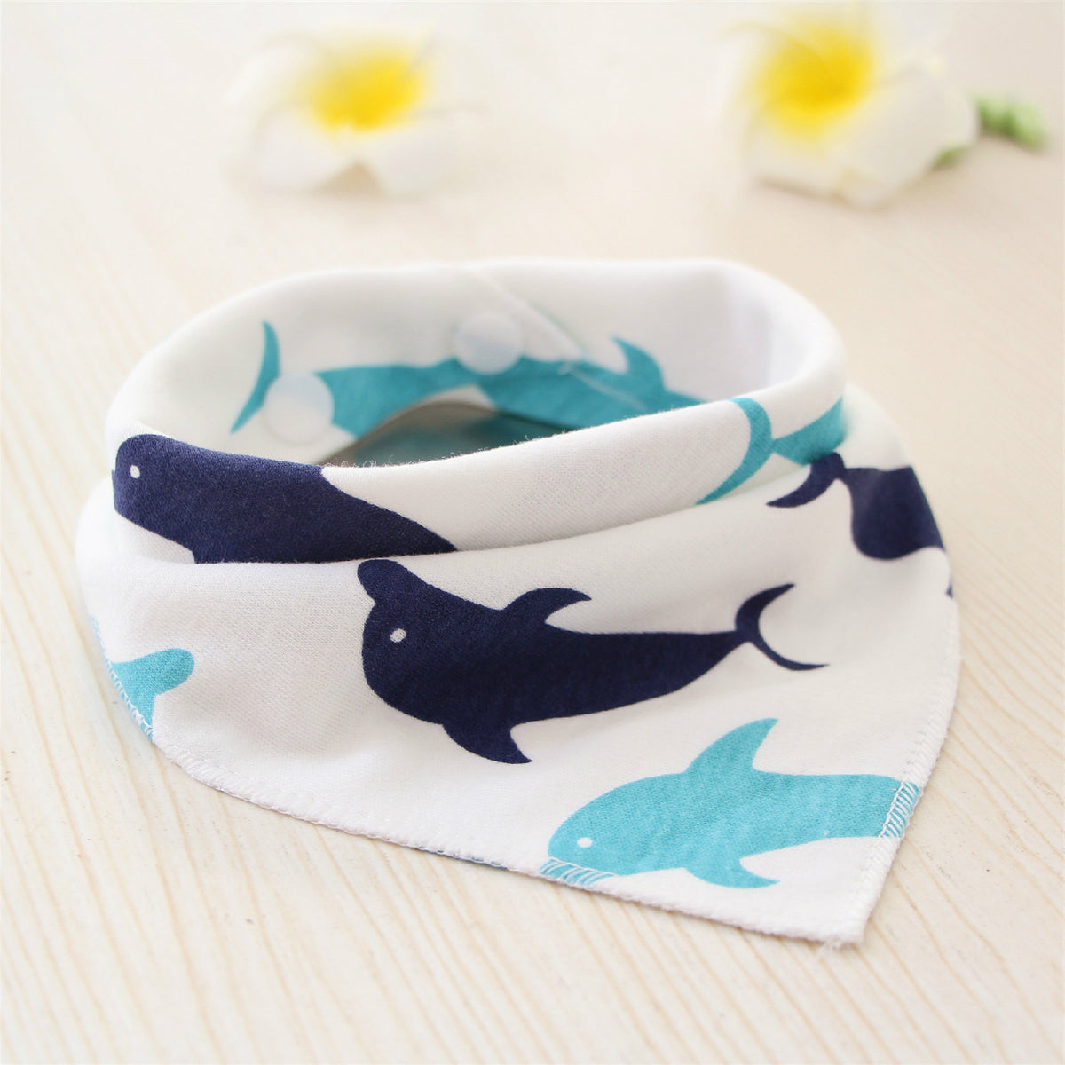 Waterdichte driehoekige baby-slabbetjes van katoen met cartoonprint, bandana-slabbetjes voor kwijlen, pasgeborene