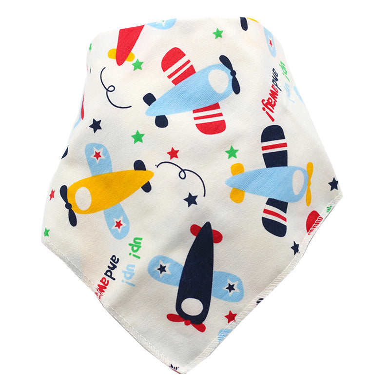 Waterdichte driehoekige baby-slabbetjes van katoen met cartoonprint, bandana-slabbetjes voor kwijlen, pasgeborene