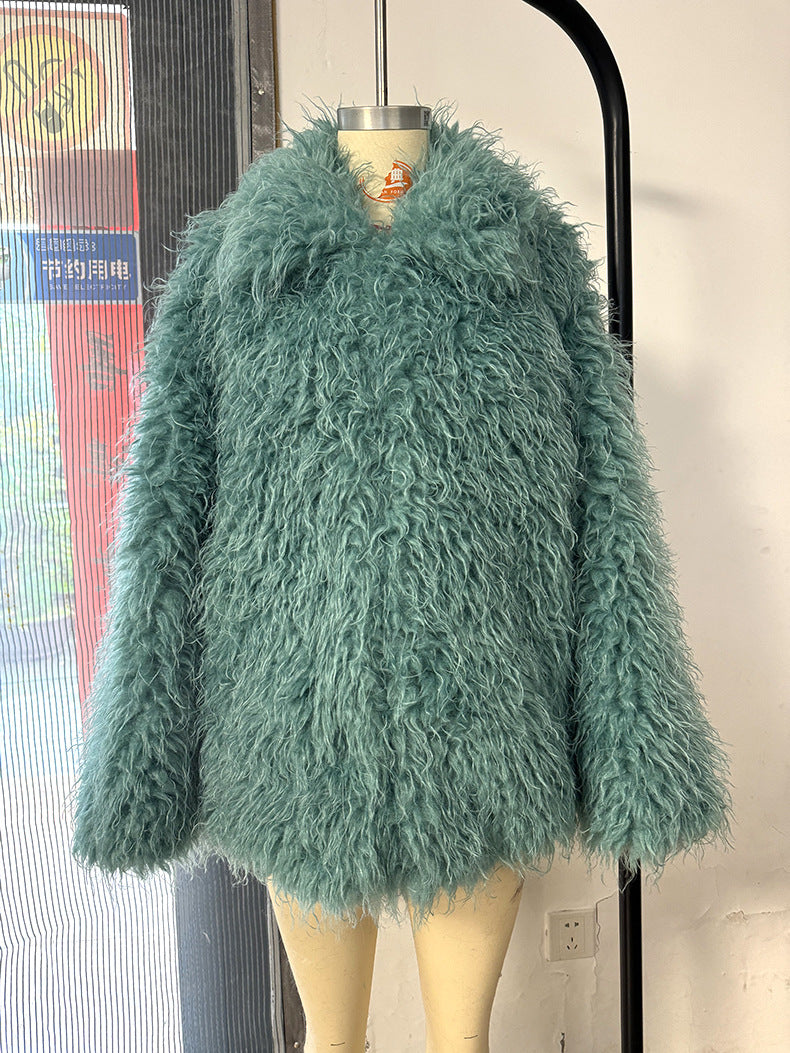 Women's Oversized Faux Fur Coat, Fluffy Winter Jacket