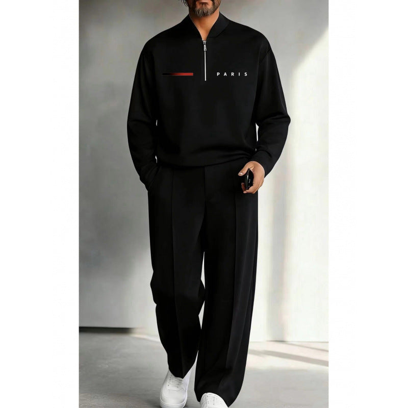 Herren-Set aus Half-Zip-Pullover und Hose