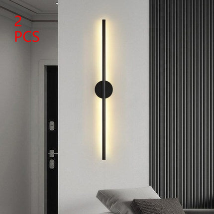 Moderne LED-wandlamp met lange strip