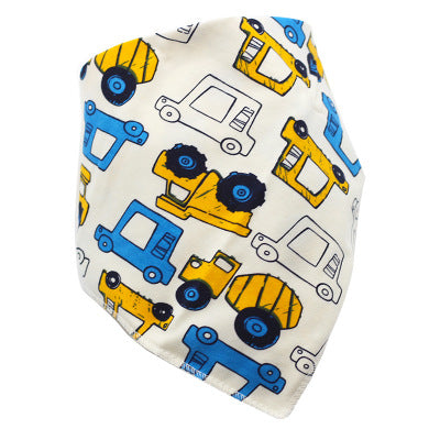 Waterdichte driehoekige baby-slabbetjes van katoen met cartoonprint, bandana-slabbetjes voor kwijlen, pasgeborene
