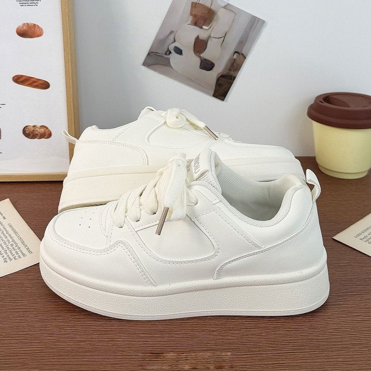 Women's White Platform Sneakers