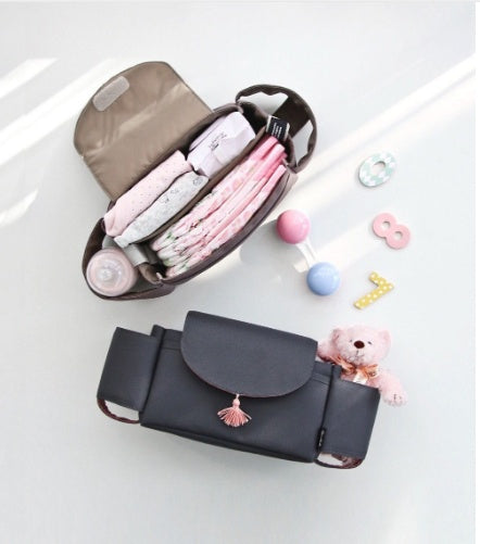 Organizador multifuncional para cochecito de bebé, bolsa de maternidad para pañales, accesorios para cochecito con portavasos