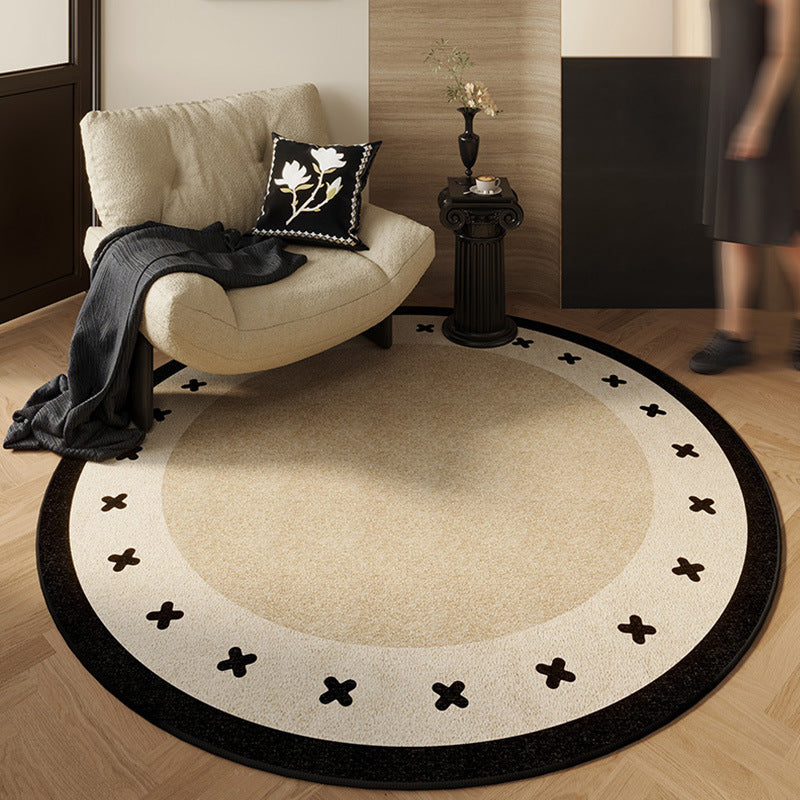 Tappeto rotondo in stile vintage francese
