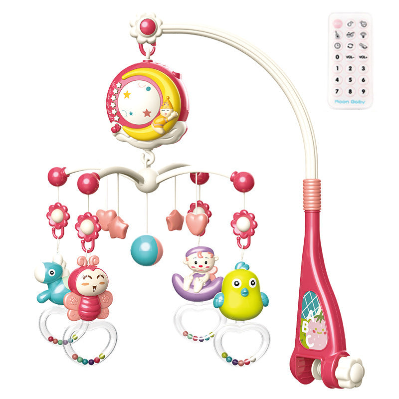 Babyrasseln Kinderwagen-Mobile Spielzeughalter Rotierendes Mobile Bettglocke Spieluhr Projektion Neugeborene