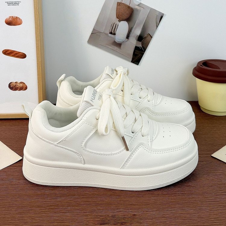 Women's White Platform Sneakers