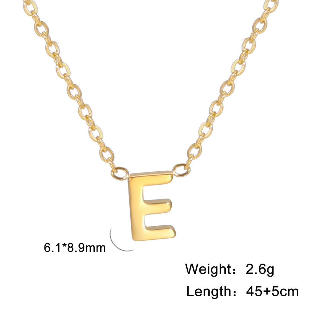 Personalisierte Buchstaben-Halskette mit Anhänger, 18K Gold