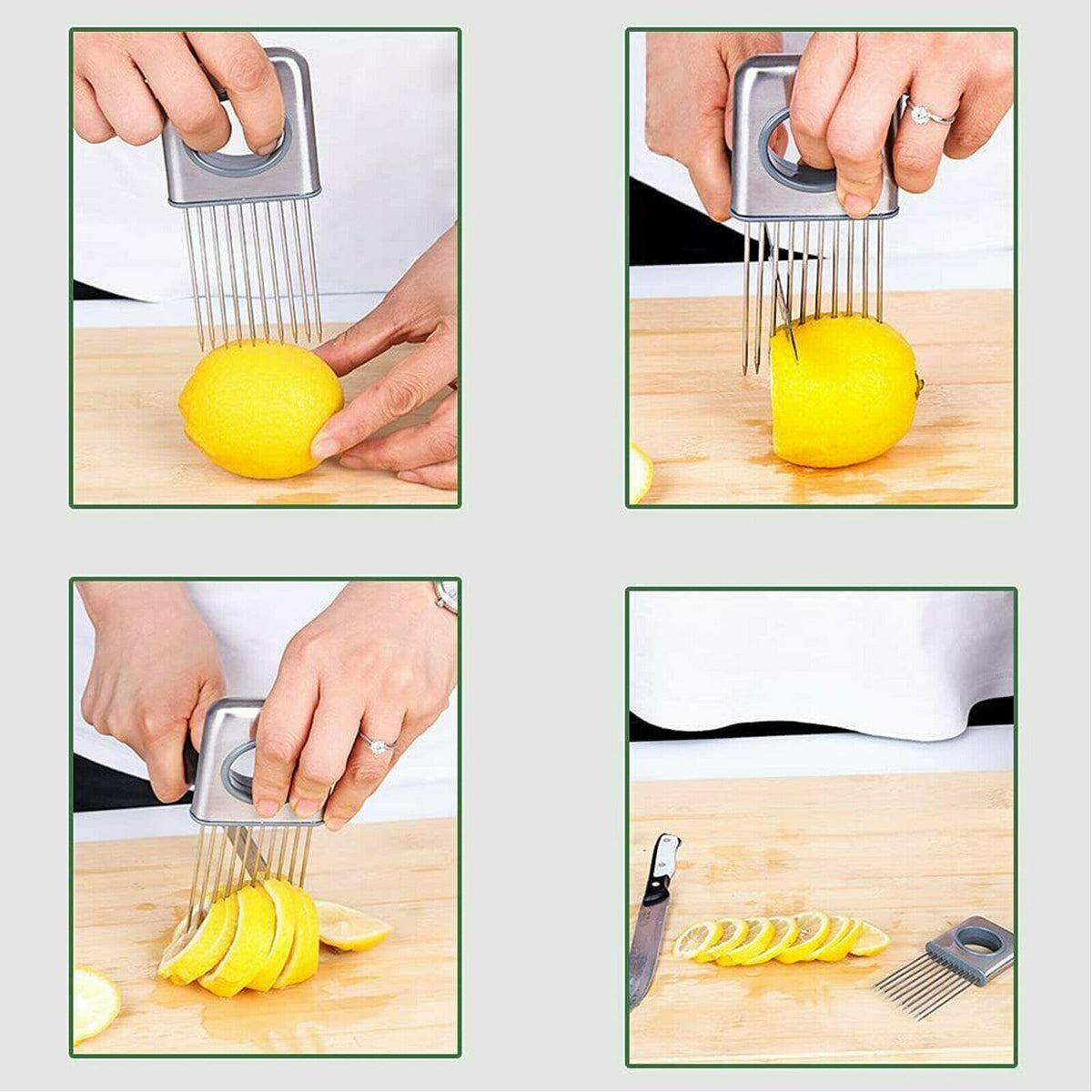 Stainless Steel Onion and Vegetable Holder Slicer