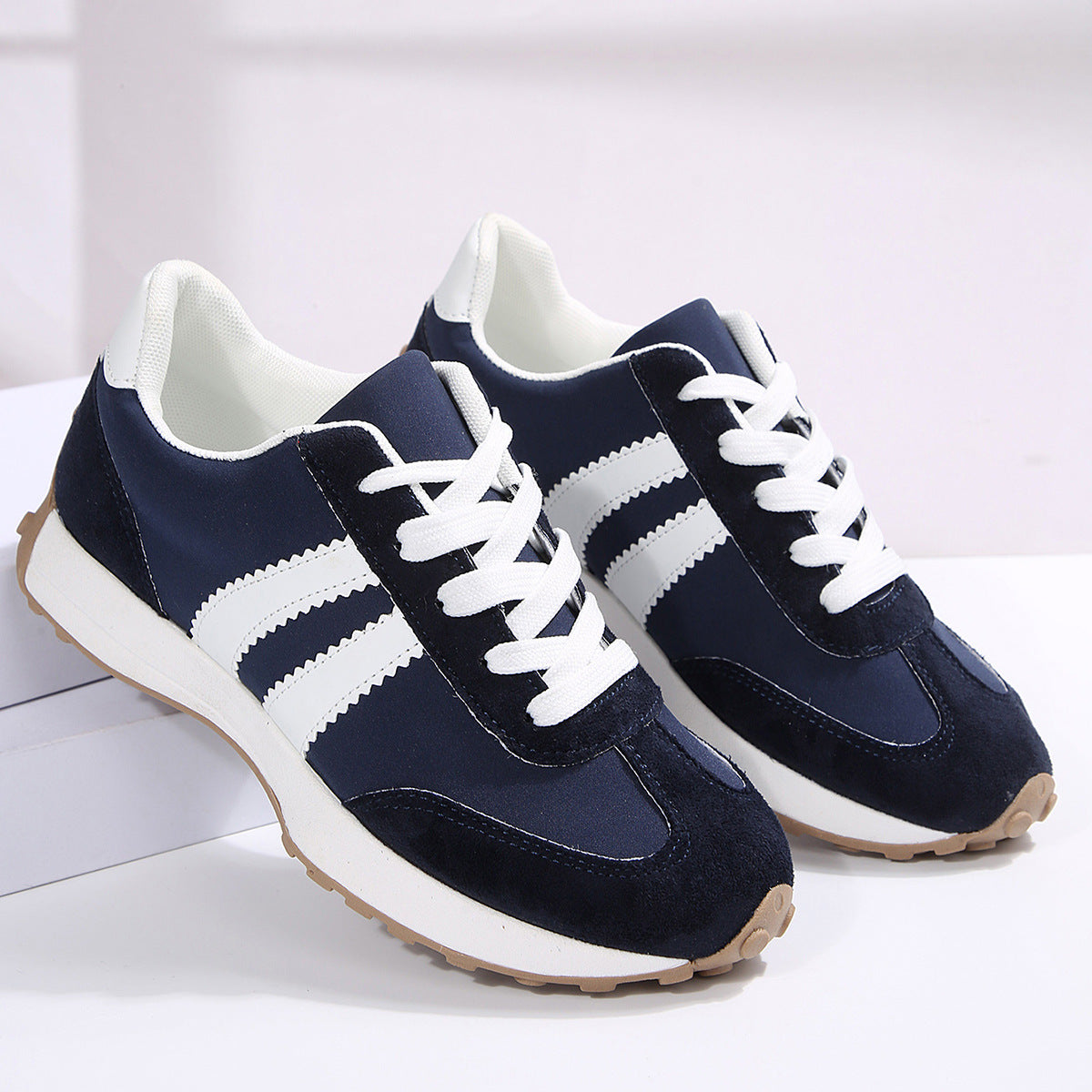 Zapatillas retro de suela gruesa para mujer