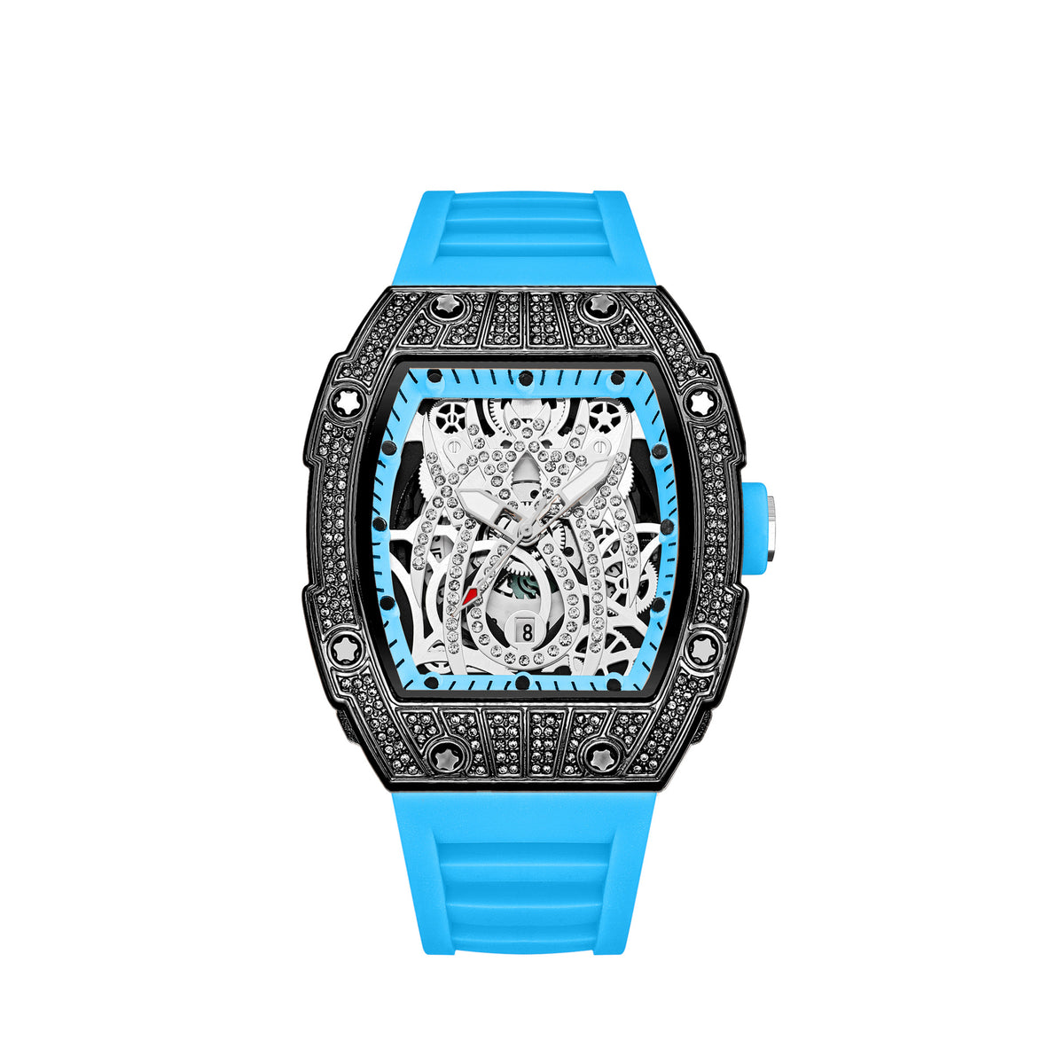 Montre à cadran squelette, unisexe