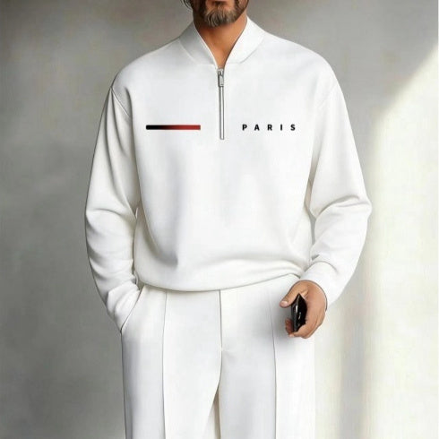 Herren-Set aus Half-Zip-Pullover und Hose