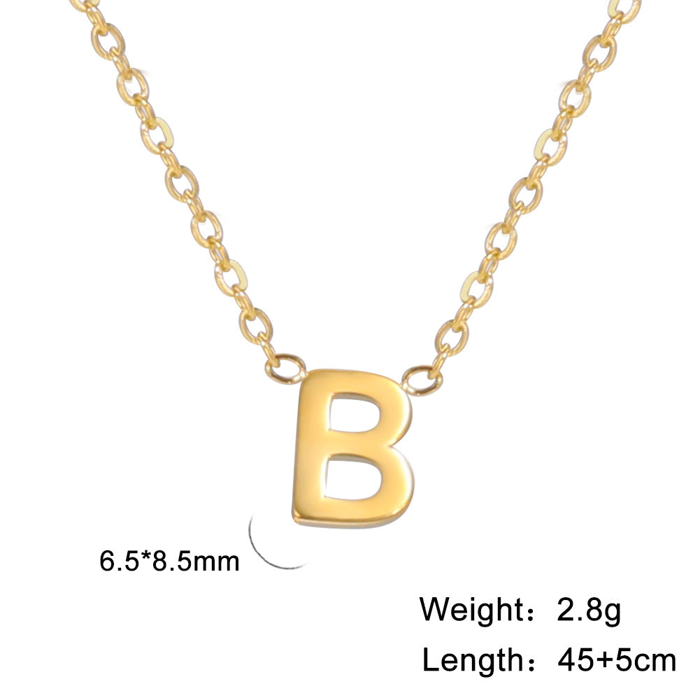 Personalisierte Buchstaben-Halskette mit Anhänger, 18K Gold
