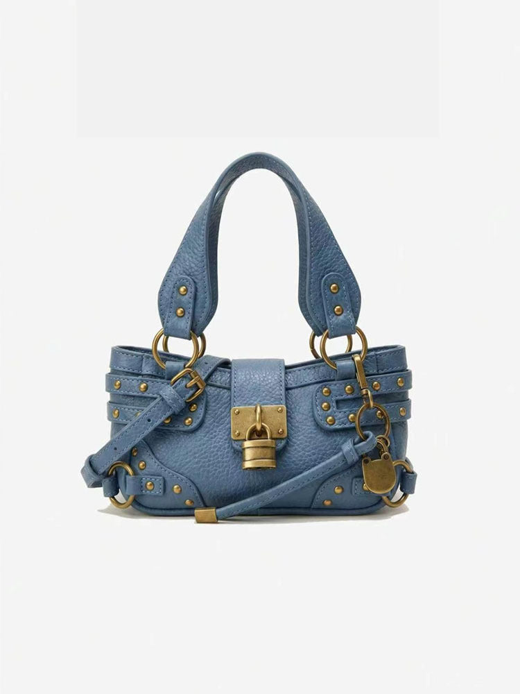 Bolso bandolera vintage con cierre de candado
