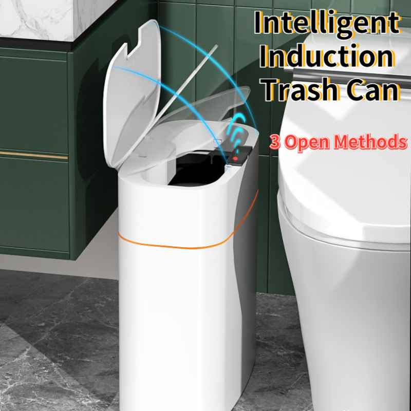 Pattumiera intelligente con sensore di movimento e coperchio