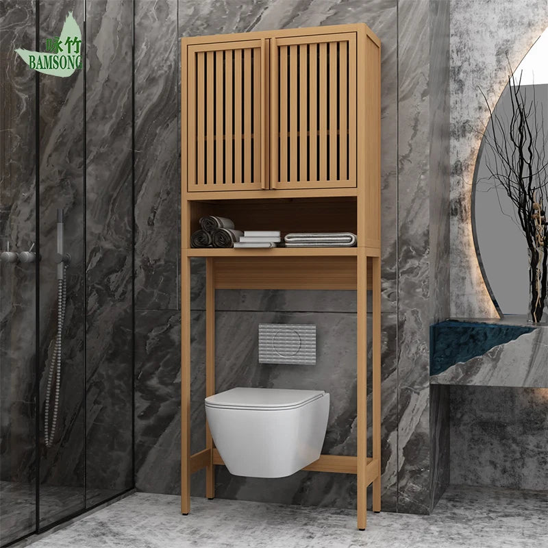 Bamboo Over-Toilet Storage Cabinet