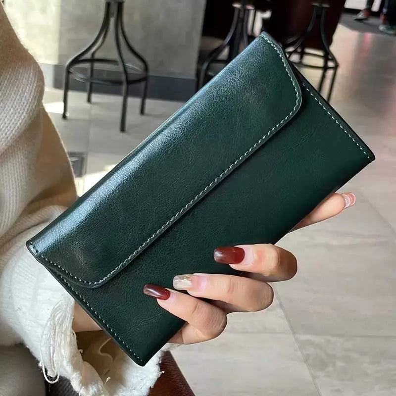 Women's Ultra-Thin Leather Long Wallet
