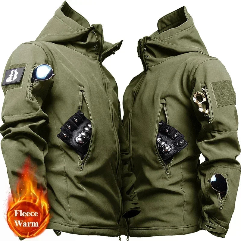 Men's Winter Soft Shell Tactical Set – Windproof, Waterproof