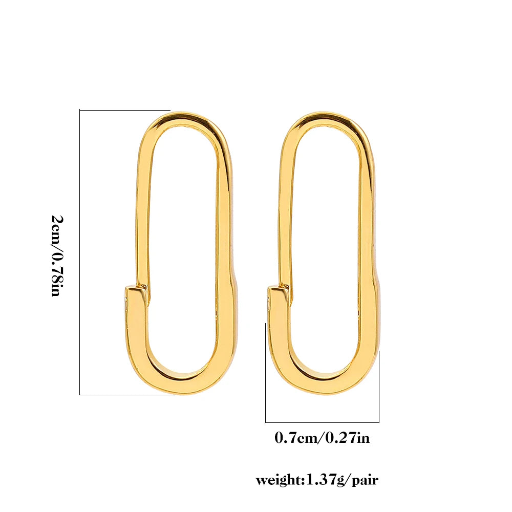 Safety Pin Leverback Earrings