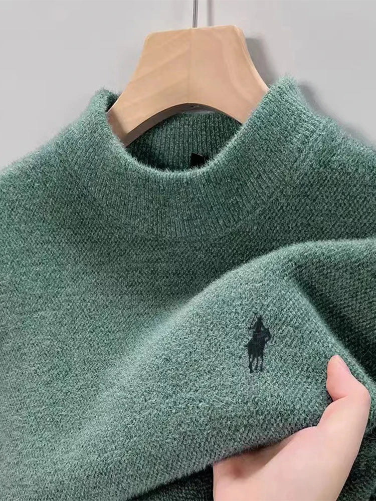 Men's Embroidered Knit Sweater – Round Neck