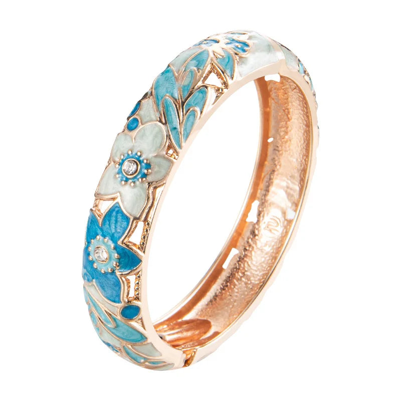 Double Enamel Bangle Bracelet Set