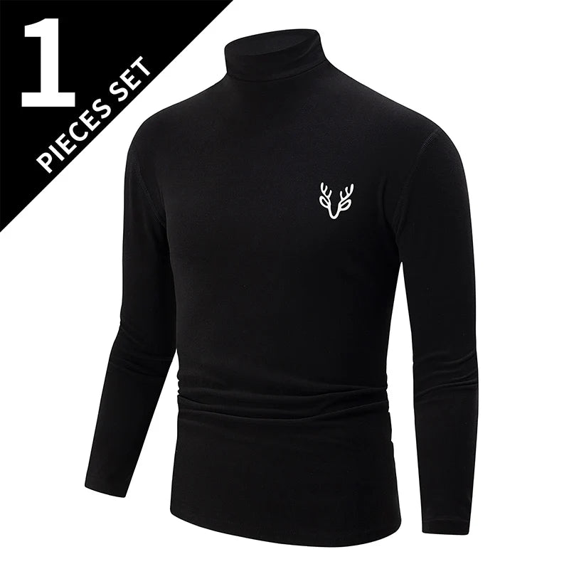 Men's Turtleneck Long Sleeve Shirt – 1/2 Pack
