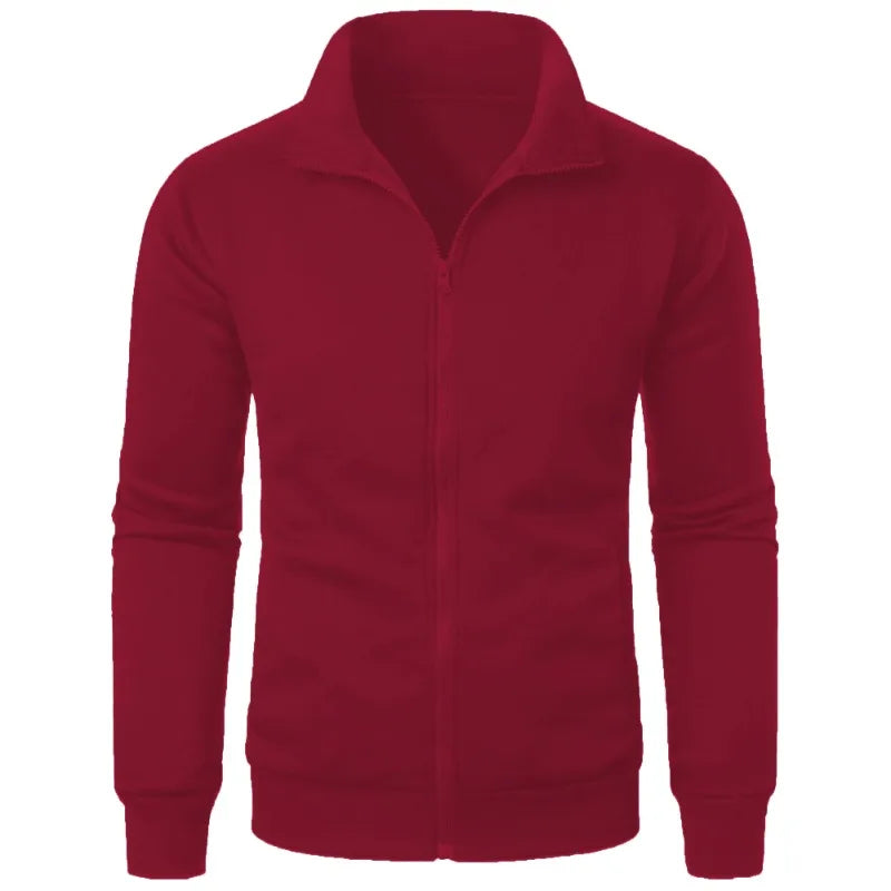Men's Long Sleeve Zipper Jacket – Casual, Warm