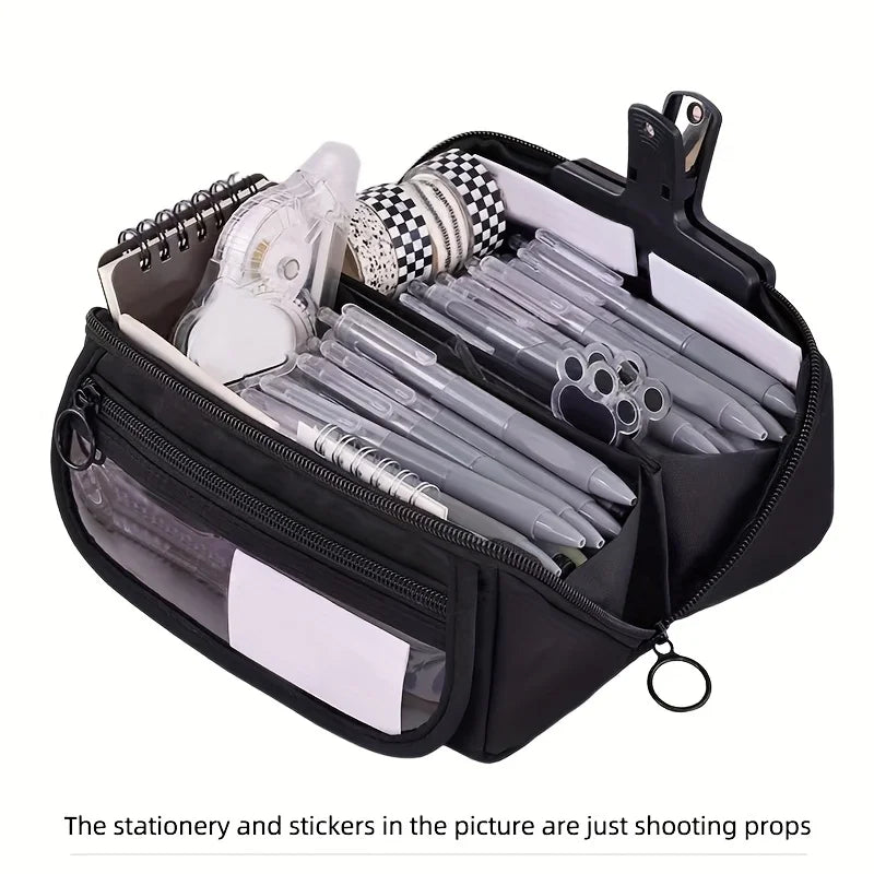 Multi-Compartment Pencil Case Organizer