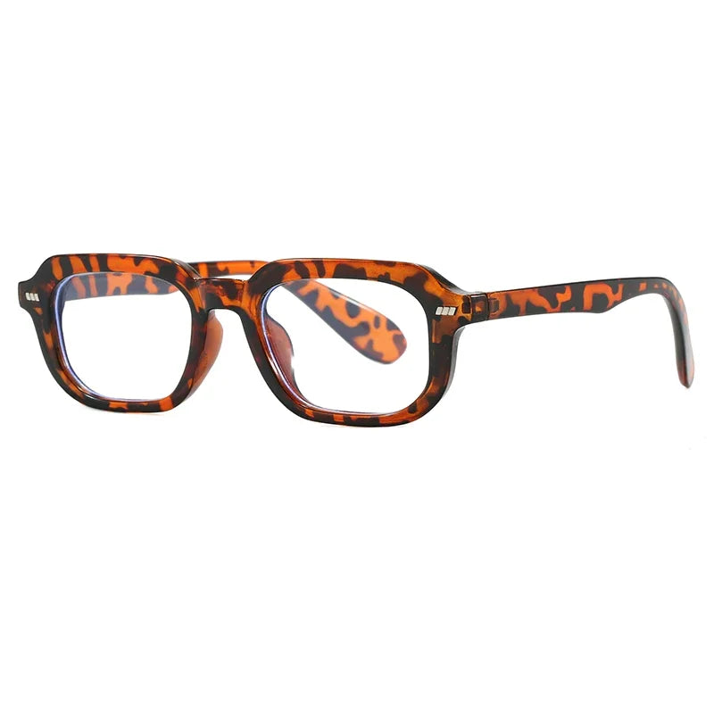 Lunettes anti-lumière bleue unisexe pour hommes et femmes, lunettes d'ordinateur rétro carrées avec rivets, monture transparente anti-lumière bleue