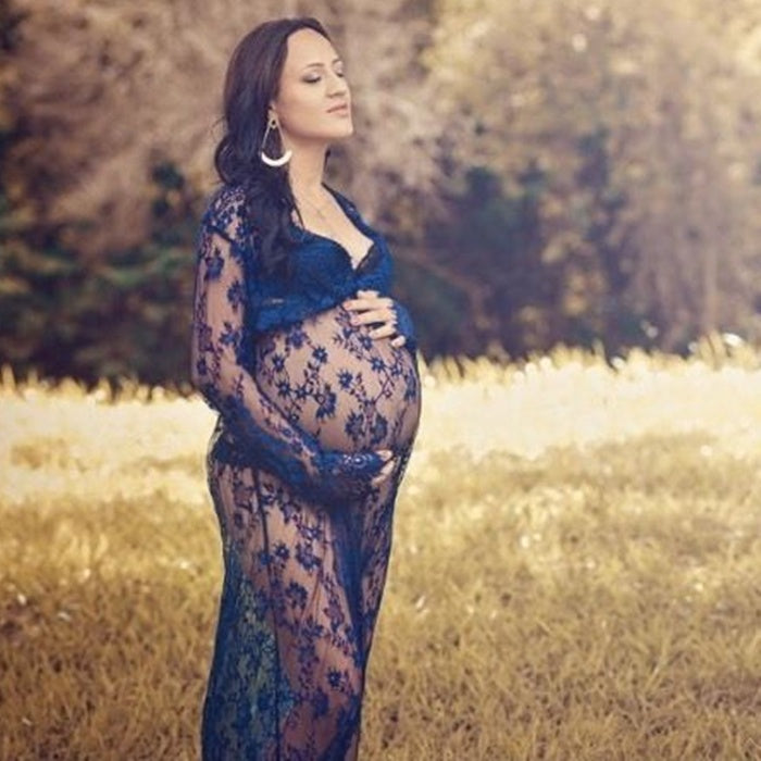 Sexy Perspective Lace Dress, Pregnant Women's Skirts, Pregnant Women, Photographing, Mater