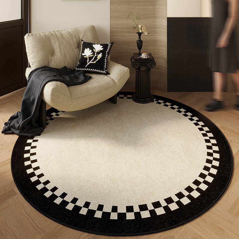 Tappeto rotondo in stile vintage francese