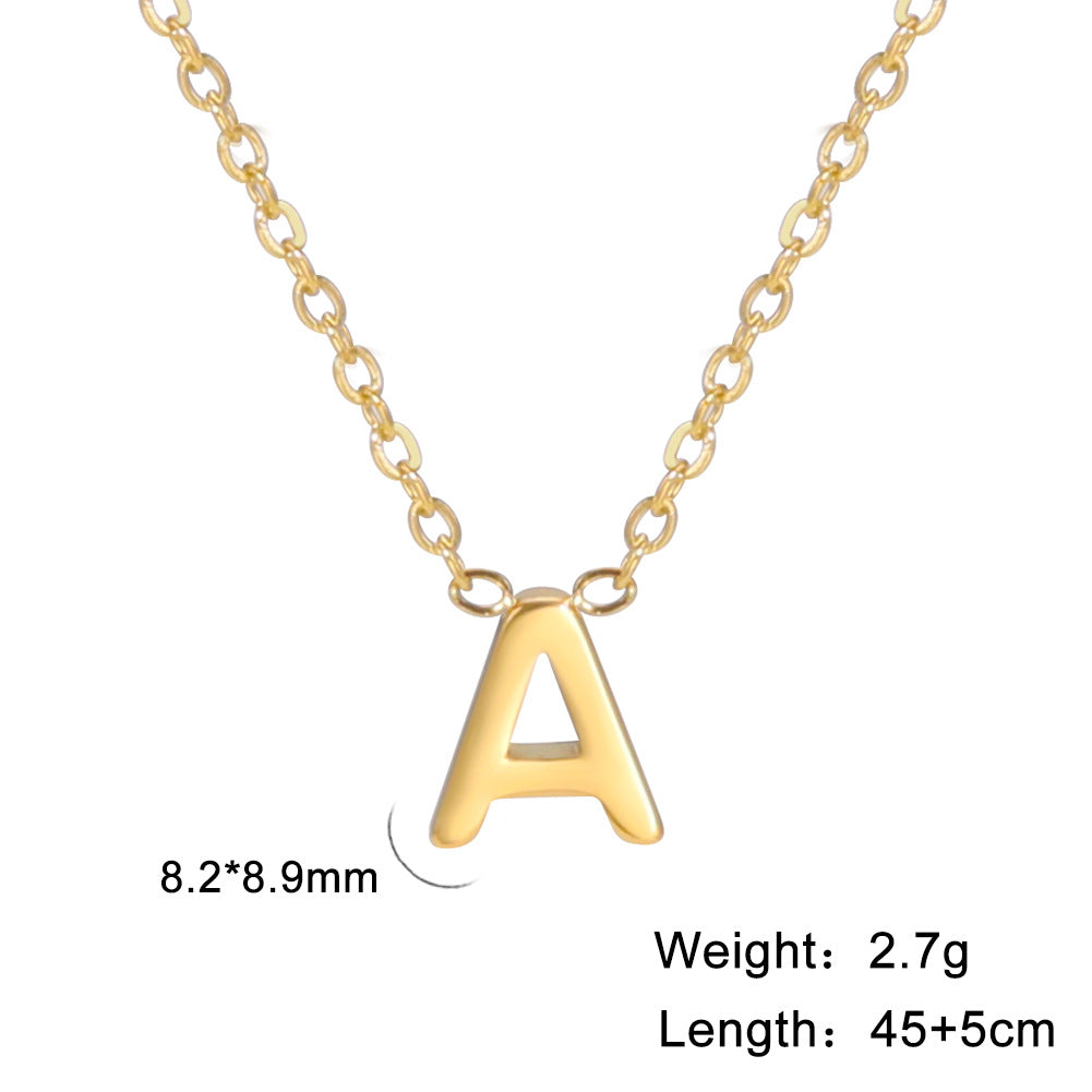 Personalisierte Buchstaben-Halskette mit Anhänger, 18K Gold