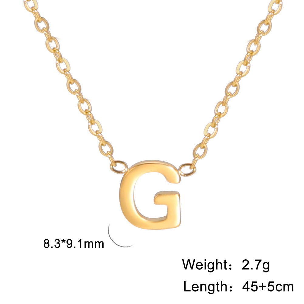 Personalisierte Buchstaben-Halskette mit Anhänger, 18K Gold