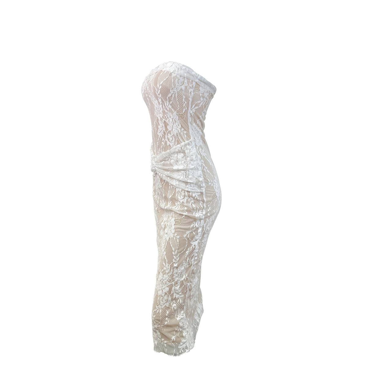 White Strapless Mini Dress