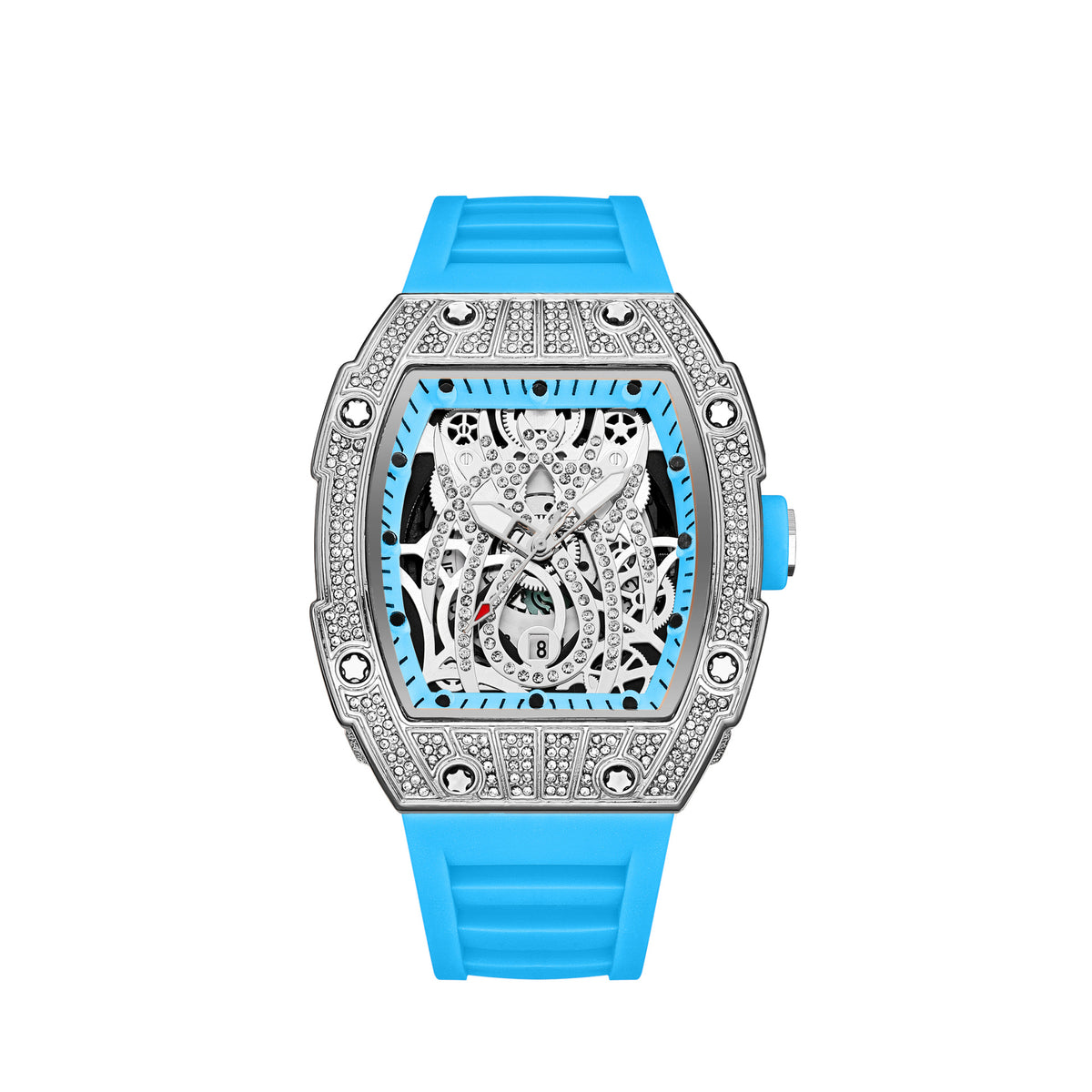 Montre à cadran squelette, unisexe