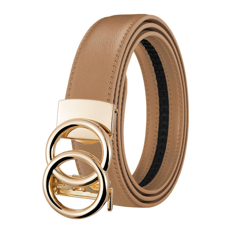 Unisex Automatic Genuine Leather Belt