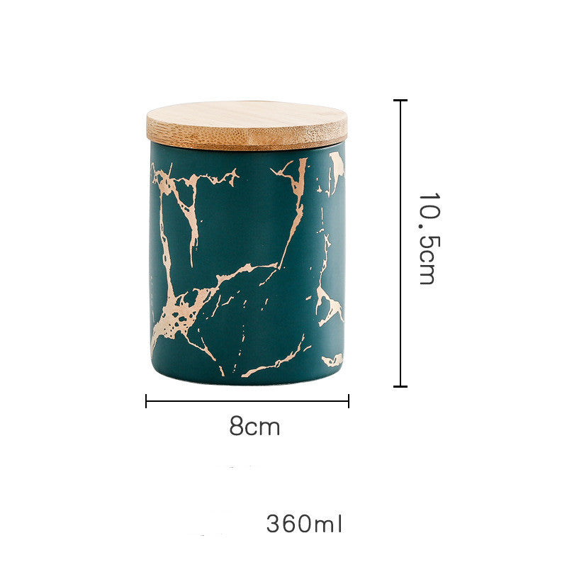 Ceramic Airtight Storage Jar with Bamboo Lid