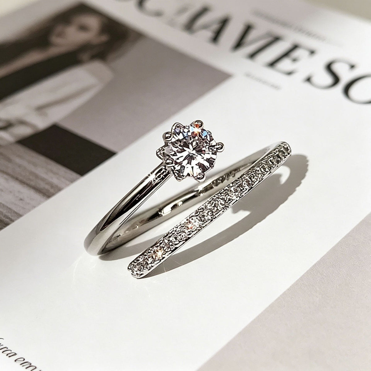 Anello geometrico Yanbai dal design coreano alla moda, versatile per dito indice e mignolo