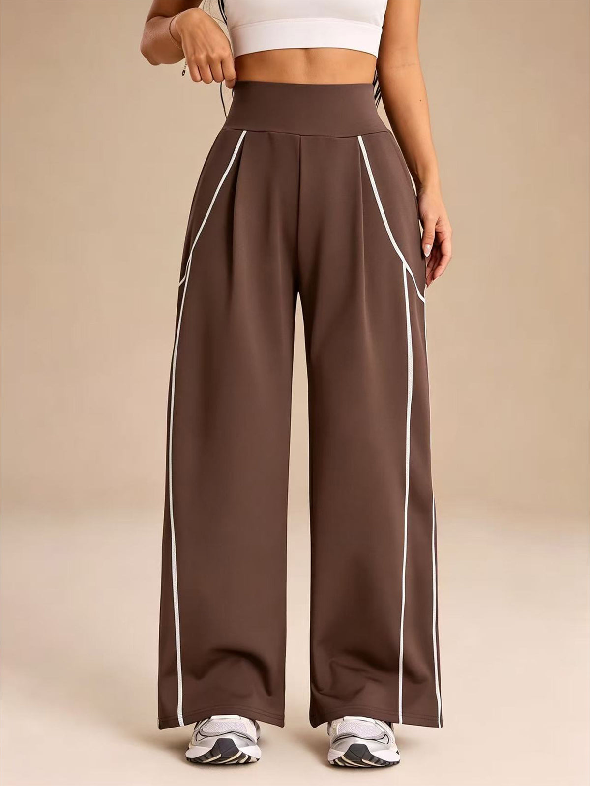 High-Waist-Yogahose mit Taschen