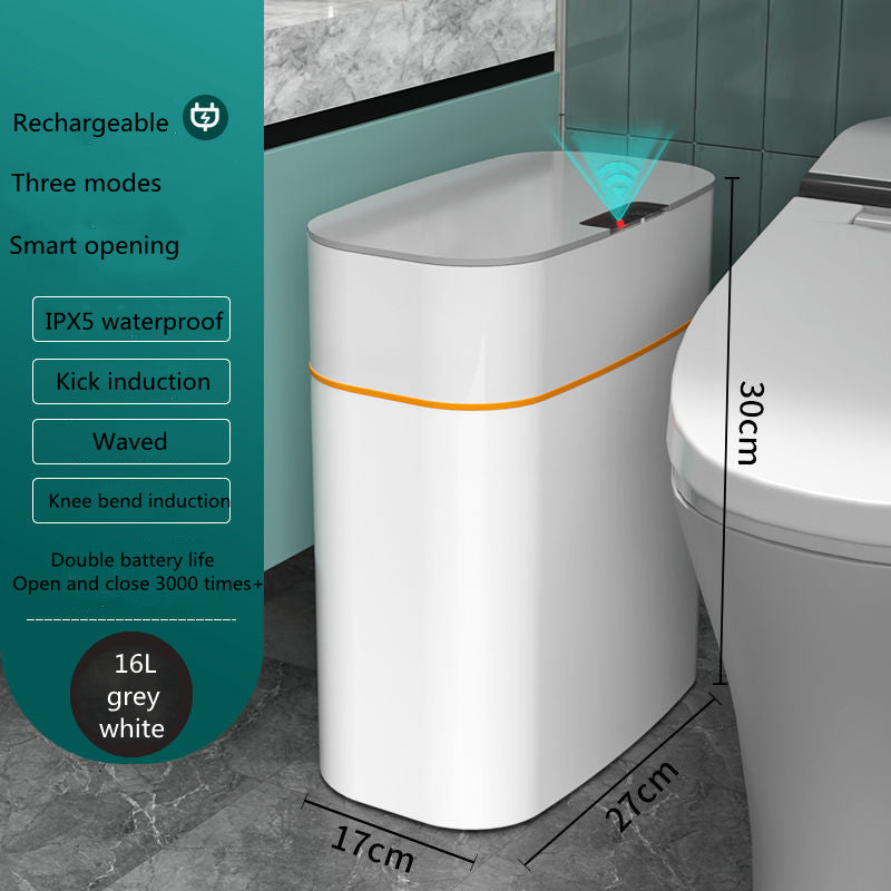 Pattumiera intelligente con sensore di movimento e coperchio