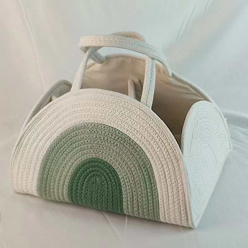 Cotton Rope Diaper Caddy Basket