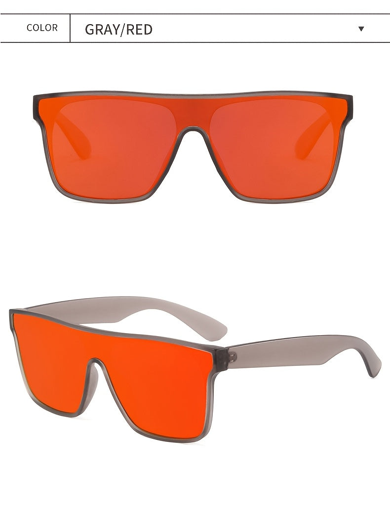 Oversized Flat-Top Sunglasses, Unisex