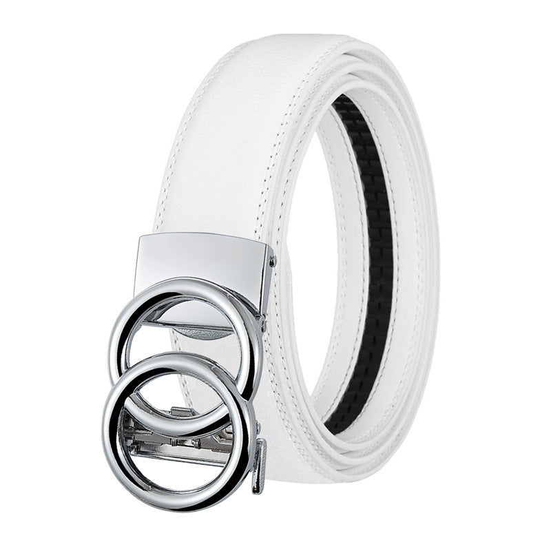 Unisex Automatic Genuine Leather Belt