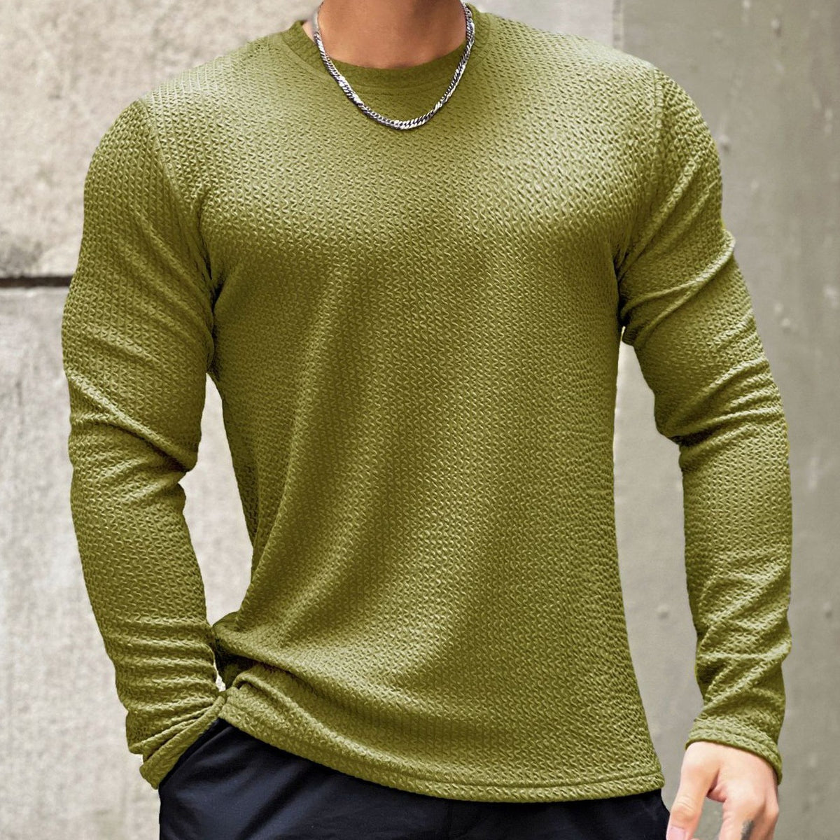 Maglione classico a maniche lunghe da uomo